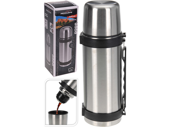Red Cliffs Double Wall Stainless Steel Vacuum Flask 1 Litre